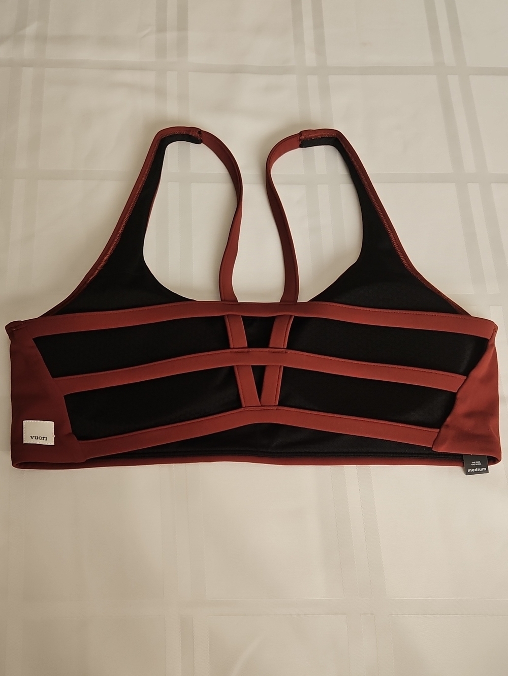 Vuori Rust Red Leggings with Matching Sports Bra - Legging-L, Sports Bra-M - Picture 6 of 8